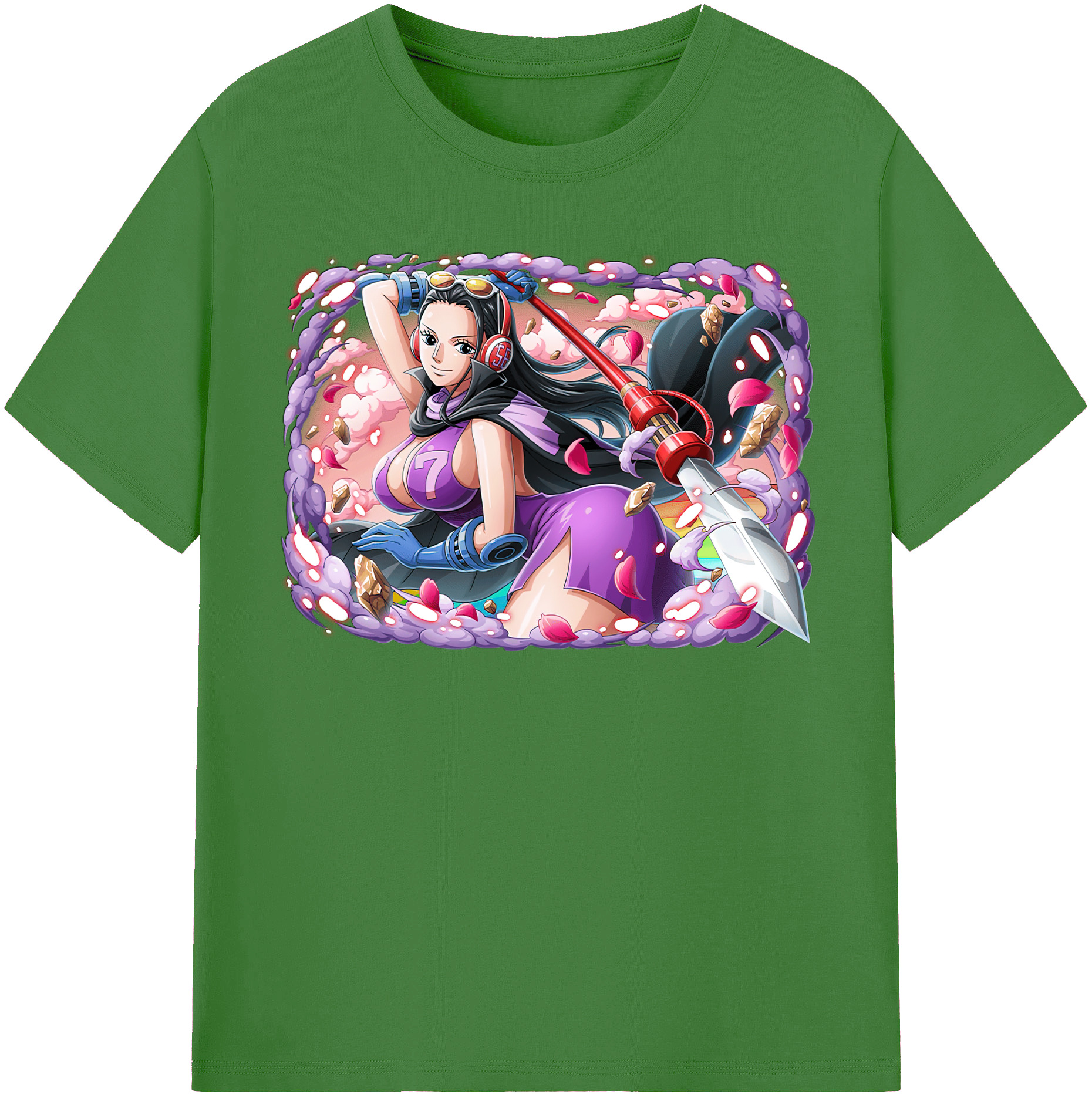 ワンピース ニコ・ロビン ONE PIECE Nico Robin レディースカジュアルプリントTシャツ（綿100％）